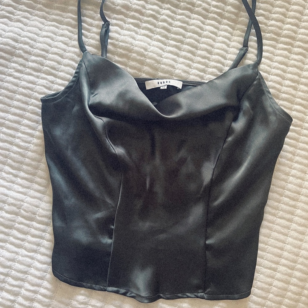 RO&DE silk grey top